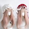 Multi-color Cotton Hats Retro Sweet Lolita Rabbit Ear Hat Lace Cute Removable Rabbit Ear Lace Sun Hat