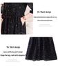 Floral Print Tie-Up Dress with Ruffle Lace for Mid-Age Moms - Long Sleeve, Over-the-Knee, Age-Reducing Design