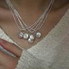 PANJBJ 925 Sterling Silver Irregular ShellNecklace for Women Minimalism Fashion Design Trend Sweet Jewelry Gift Dropshipping