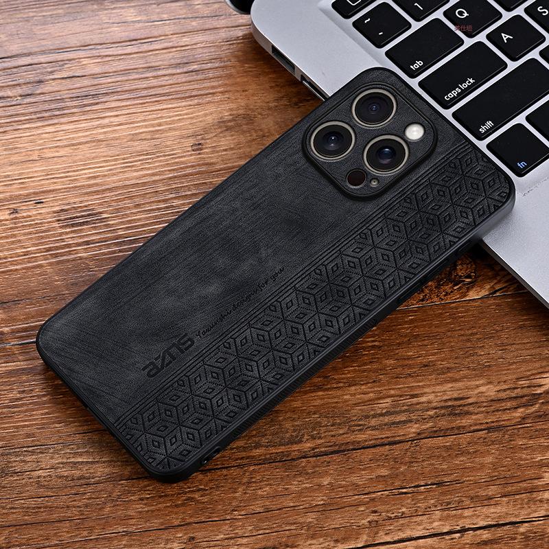 Suitable for Apple 16promax Phone Case Full Cover, IPhone15 Anti-drop 14 Fashion 13 Business 12 Men 11 Leather Case
