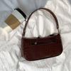 IELGY Hand Bag French Small Design Bag Retro Baguette Bag Crocodile Pattern Handbag Lady