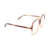 Gucci Temple Logo Square Optical Frame Women's Red