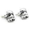 Star Wars Stormtrooper Men's Novelty Silver Zinc Alloy Cufflinks