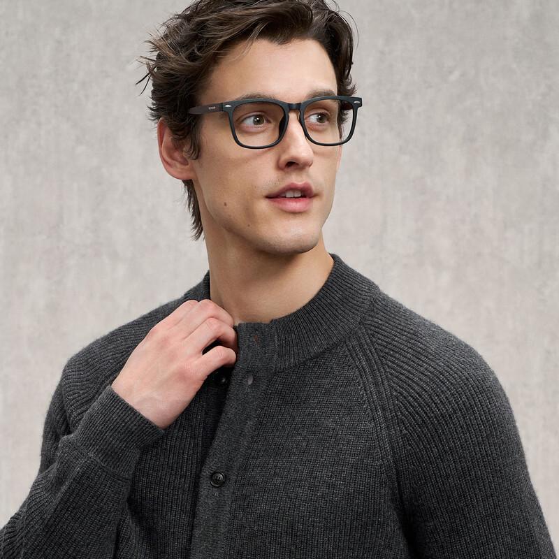 EMZ Men's Stand-Collar Wool Blend Jacket