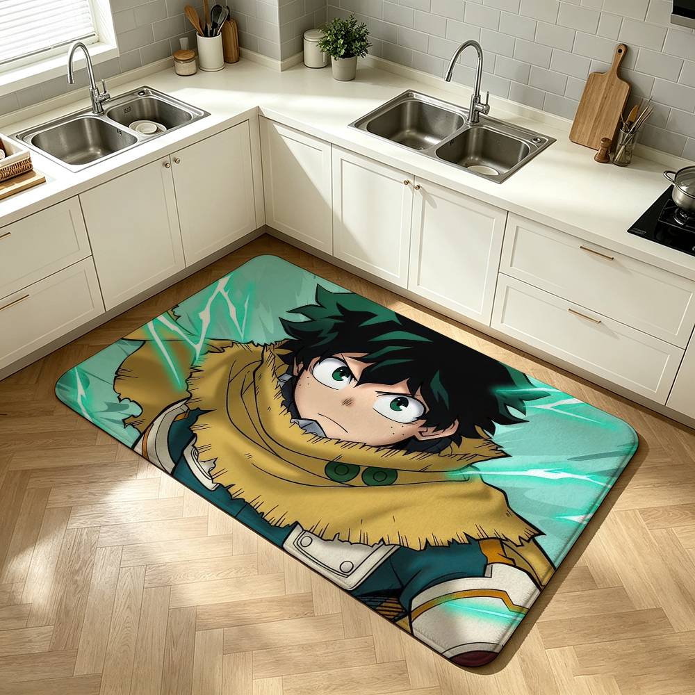 My Hero Academia-a Izuku Midoriya Shower Room Absorbent Small Floor Mat Soft Comfortable Decorative Foot Mat