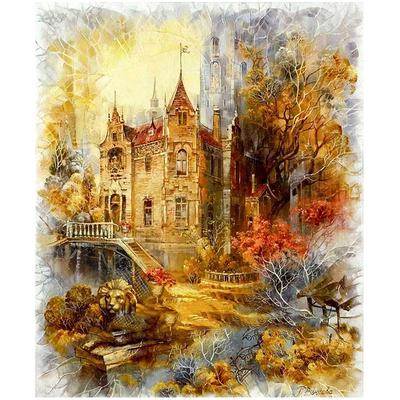 5D Diy Pełna Okrągły Diament Malarstwo Zamek Diament Haft Cross Stitch Mozaika Dekoracje Ślubne