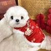 Pet New Year's Clothing Teddy Bichon Festive Dog Clothes Yorkshire Small Dog Cat VIP New Year Autumn And Winter Clothes