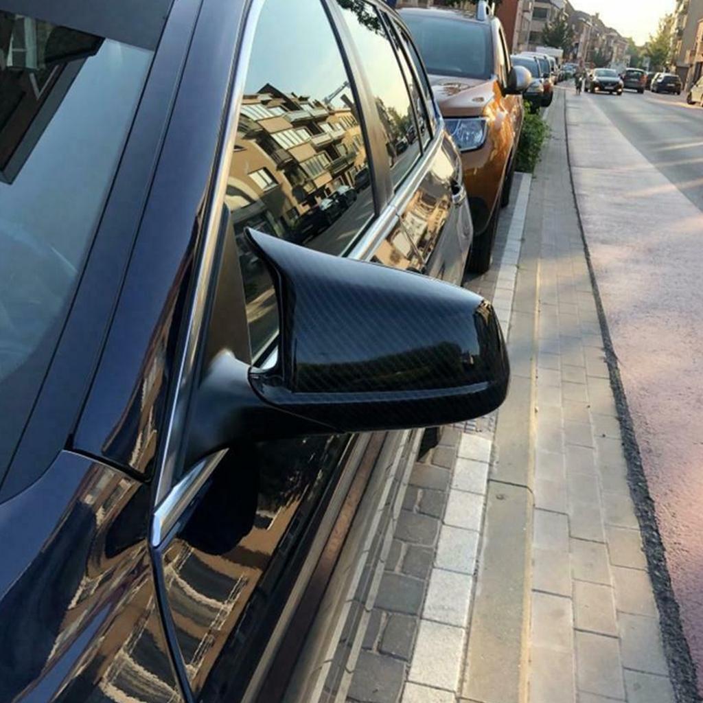 Door Side Wing Mirror Cover Cap Carbon For BMW 5 Series F10/F11/F18 2011-2013