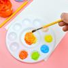 2 Stück 17CM Farbpalette 11 Vertiefungen Rund Antihaftbeschichtet Leicht zu Reinigen Kind Erwachsener Schüler Handwerk DIY Aquarell Mischen Öl Acryl