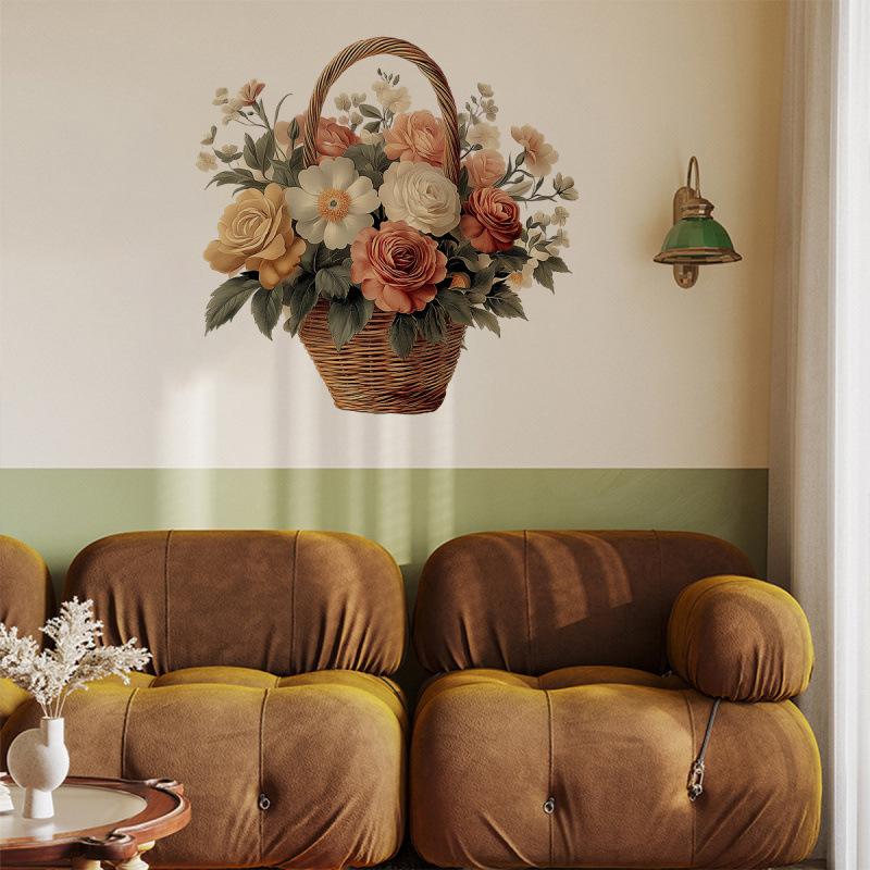 1PC Various Green Plants Flowers Wall Sticker Bathroom Toilet Decor Decals Living Room Cabinet Home Decoration Self Adhesive