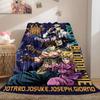 JOJO Bright 2D Print Flannel Blanket, Anime Theme for Bed Couch, Soft Travel Picnic Throw Blanket_LIAN