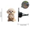 2pcs Bichon Frise Drinking Milk Tea Air Vent Clip Decoration, "fragrance-free", with Double Odorless Sponge Pads, "fragrance Diffuser"