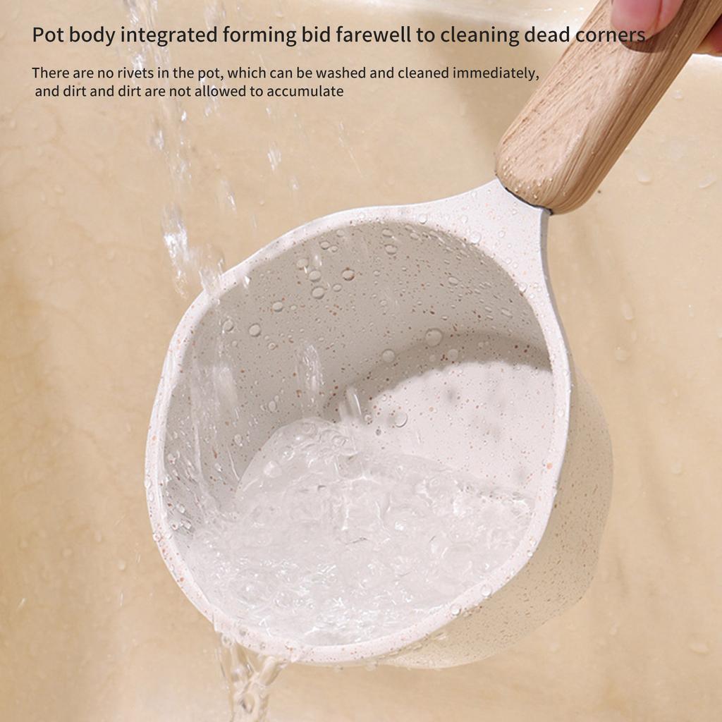 Oil Splashing Pot Stone Coated Pans Non Stick Aluminum Material Small Milk Pan Hot Oil Pot Suitable for Oil Dripping