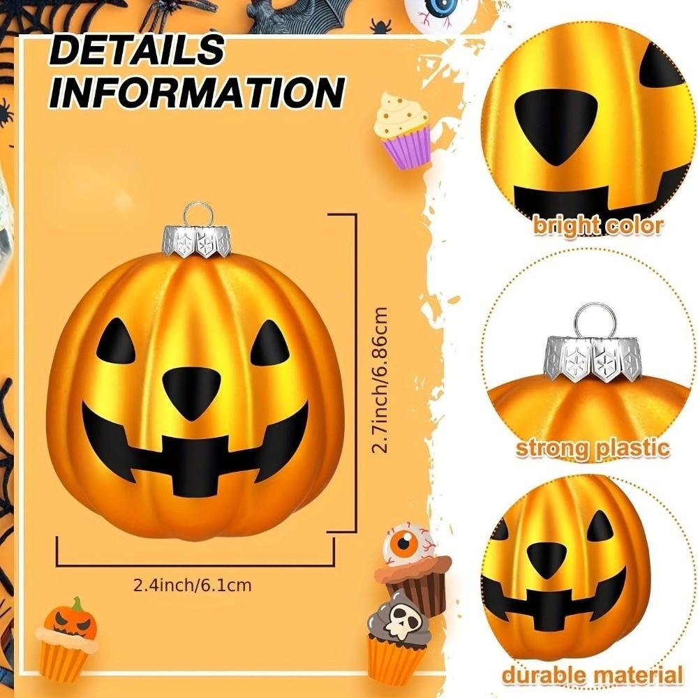 12 ks Elektrogalvanizovaný povrch Halloweenské dýňové koule Elektrogalvanizované dekorace Sváteční dekorace