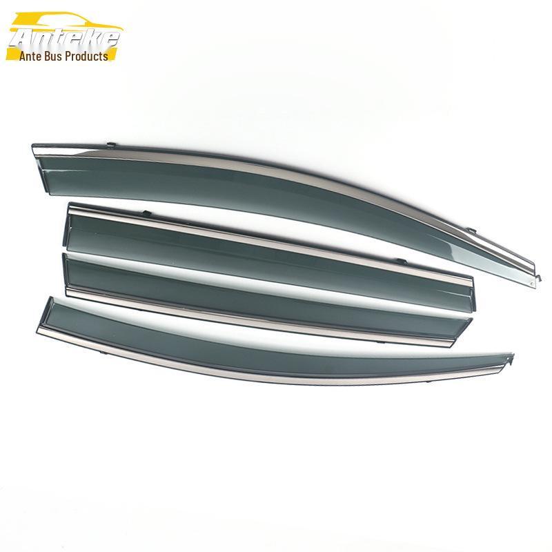 3D Stainless Steel Rain Deflectors & Sun Visor Trim for 15-18 Edge