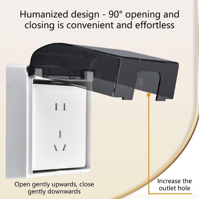 86 Type Outdoor Socket Waterproof Box Socket Case Receptacle Protector Plastic Electrical Outlet Cover Dustproof Box