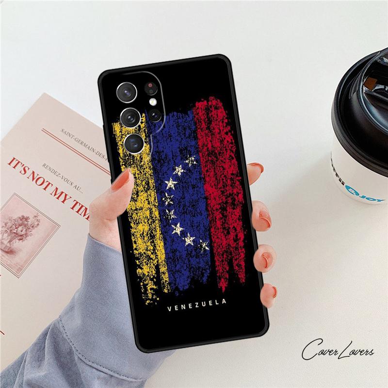 Venezuela Flag Coat Of Arms Phone Case For Samsung Galaxy S24 S25 S23 S22 Ultra Note 10 20 Plus S20 S21 FE Cover