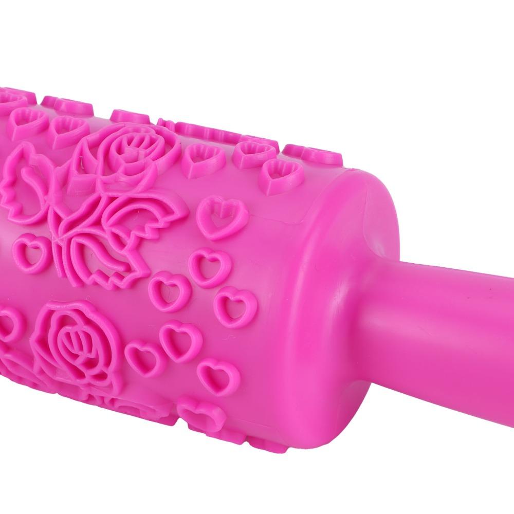 Heart, Butterfly Honeycomb Embossed Roller PP Pastry Roller Fondant Rolling Pin  Cake Decoration