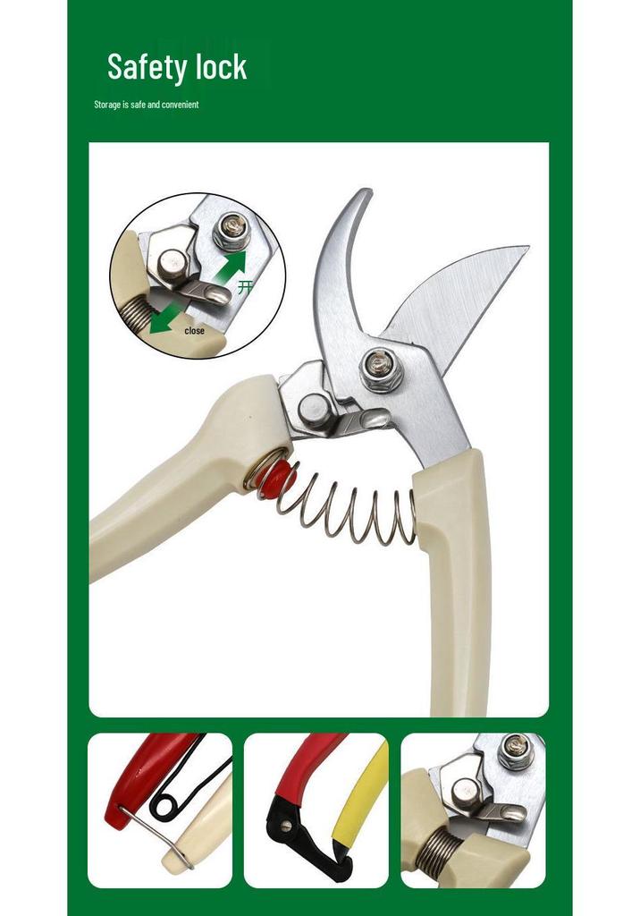 Stainless Steel Pruning Shears for Flower, Branch, and Fruit Tree Grafting