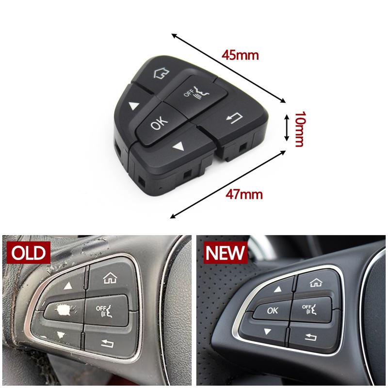 W205 W253 Car Steering Wheel Switch Button Volume Phone Multi-function Switch Buttons For BENZ C GLC Class C180 C200 C300 GLC300