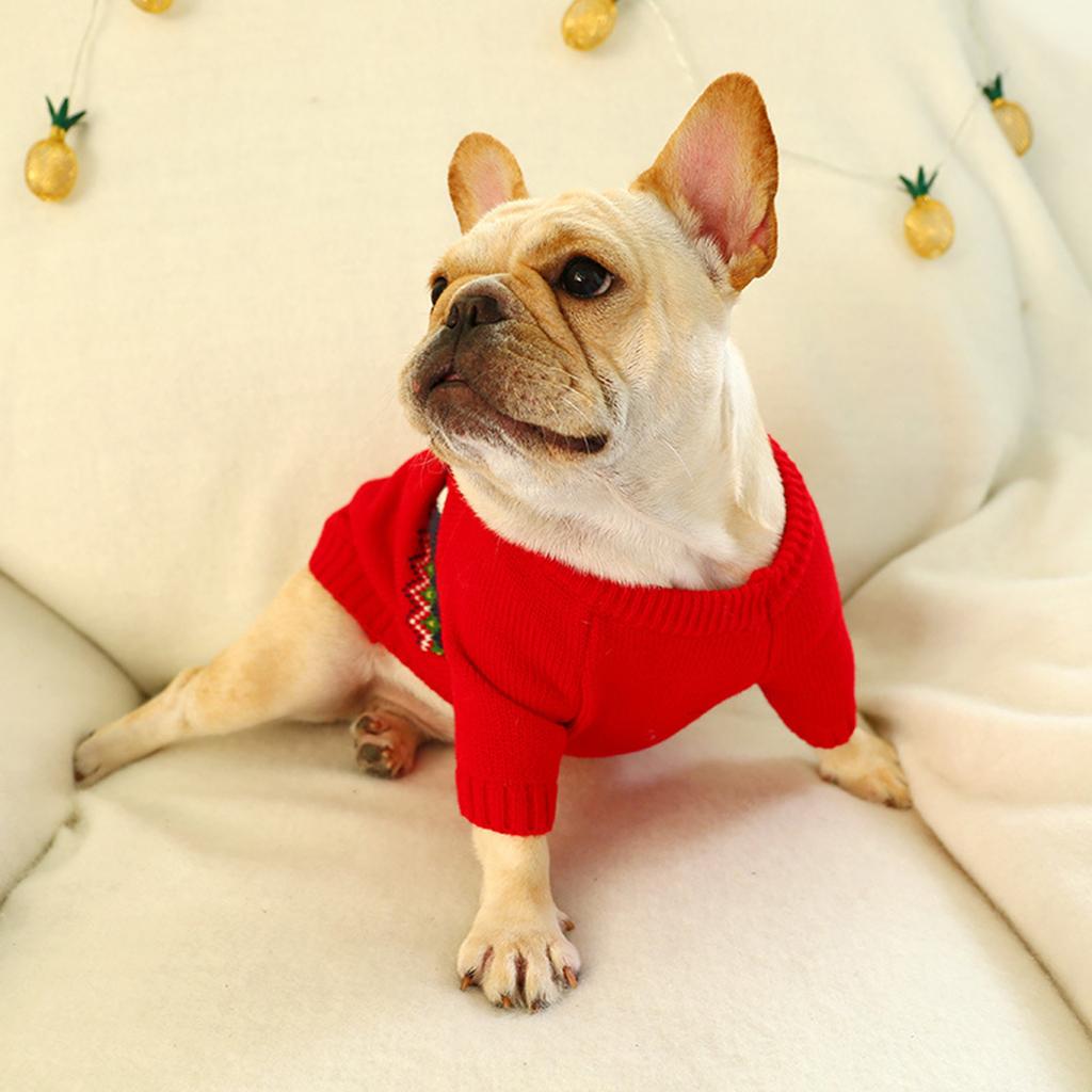 Warm Dog Clothes for Small Medium Dog Windproof Cat Sweater Pet Clothing for Christmas Outdoor Walking Sweater Winter
