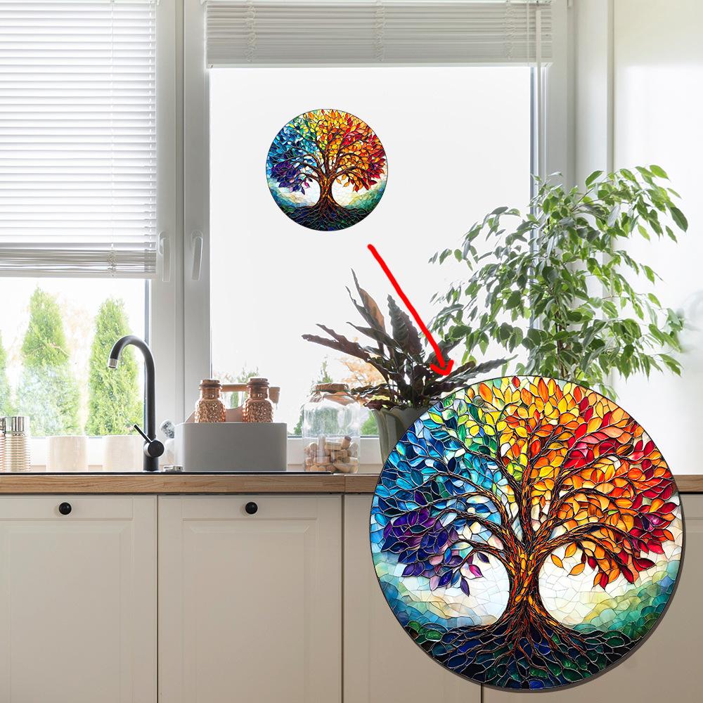Creative Life Tree Balcony Glass Window Home Beautification Decoration Static Window Stickers