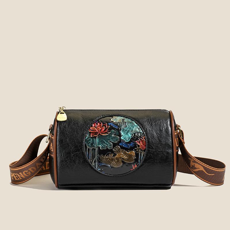 Einschultertasche, Hochwertige Kissen-Tasche, Geprägte Umhängetasche, Muttertasche, Umhängetasche