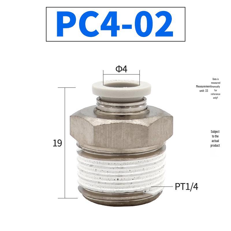 Yadake PC4-M5/PC6-01/PC8-02/PC10-03 Pneumatic Quick Connectors