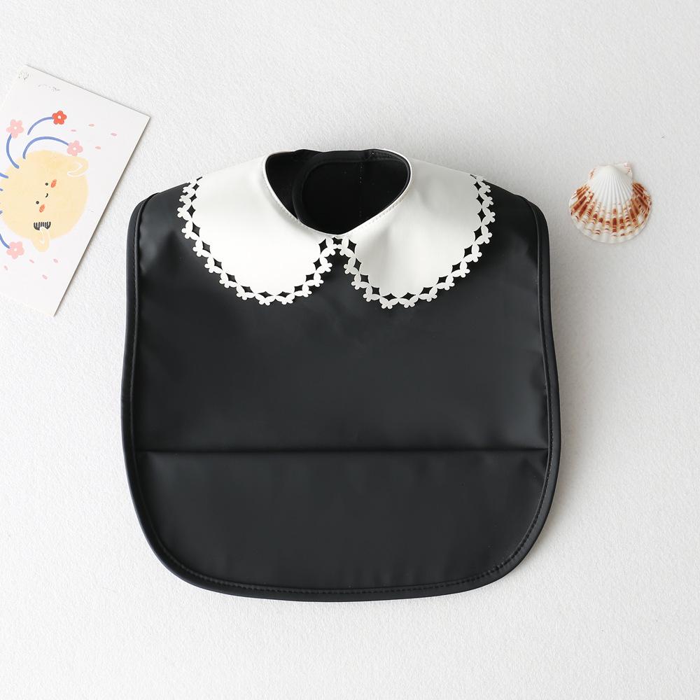 Sleeveless Waterproof Baby Bib with Lace - Reversible Anti-Dirt Feeding Smock