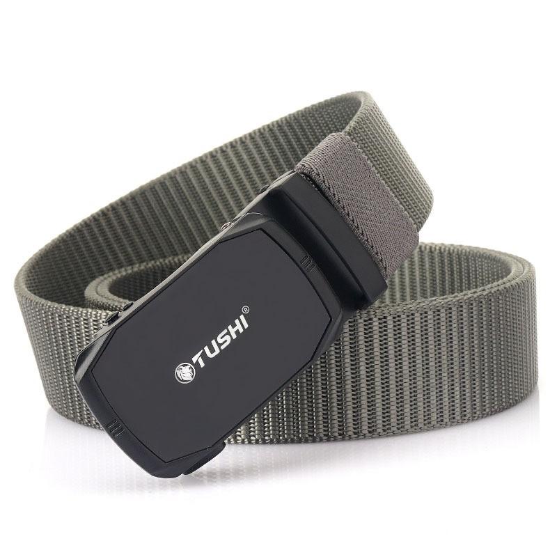 3.5CM Men's Business Casual Nylon Automatic Buckle Belt Knitted Outdoor
