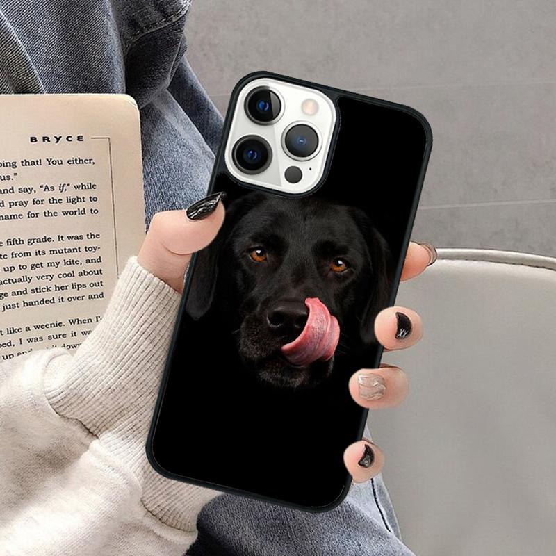 Black Labrador Retriever Animal Dog Phone Case for iPhone 17 Air 16 16e 15 Plus for Apple 13 11 12 14 Pro Max Cover
