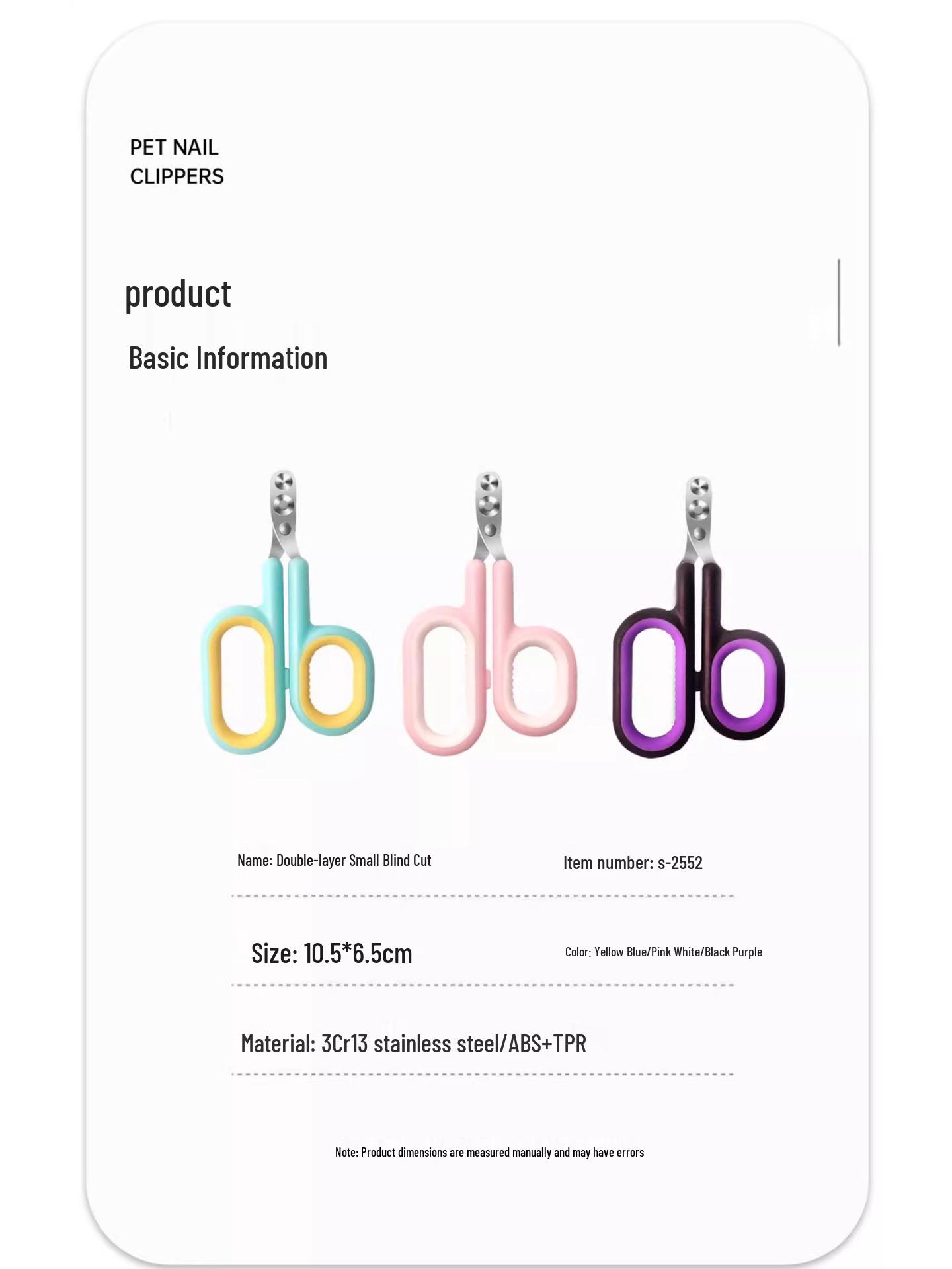 

New User Special: Pet Nail Clippers for Cats & Dogs - Single/Double Round Hole Design Other