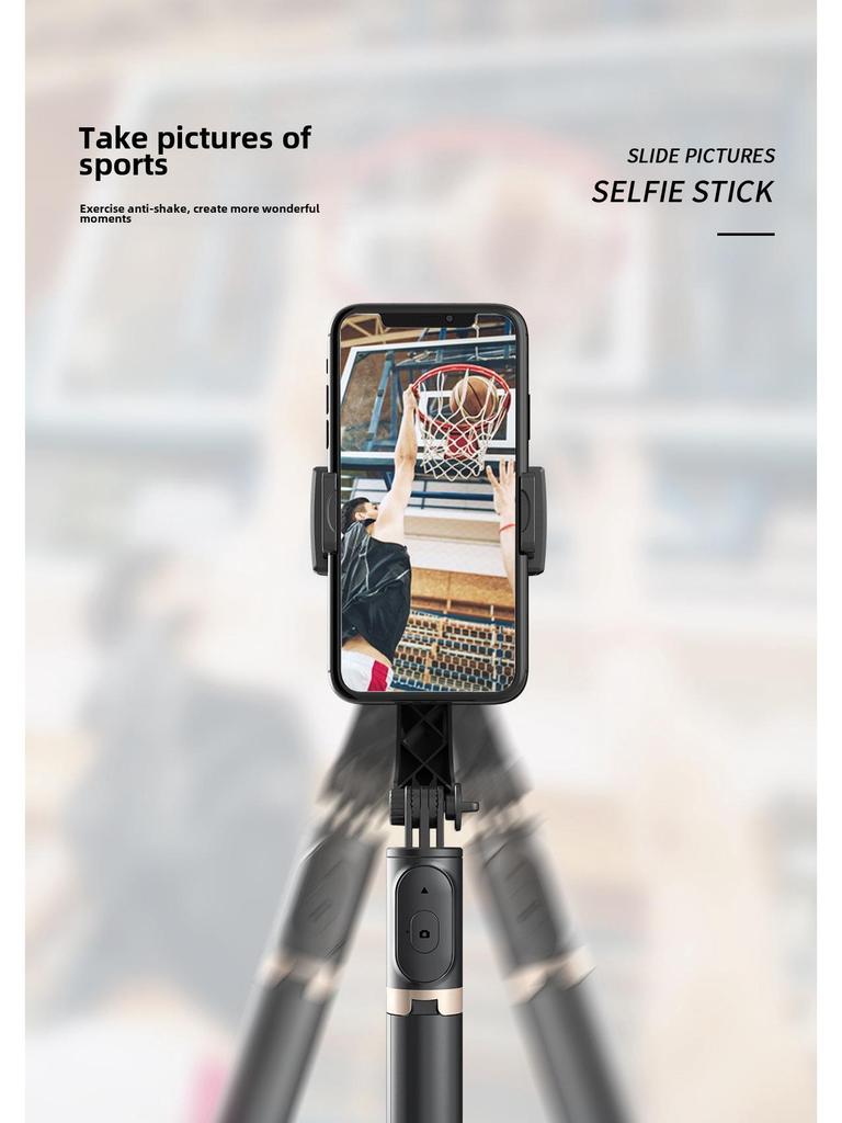 CYKE Håndholdt Gimbal Stabilisator: Uttrekkbar selfiestang, skrivebordsmobilholder, anti-riste live-stativ