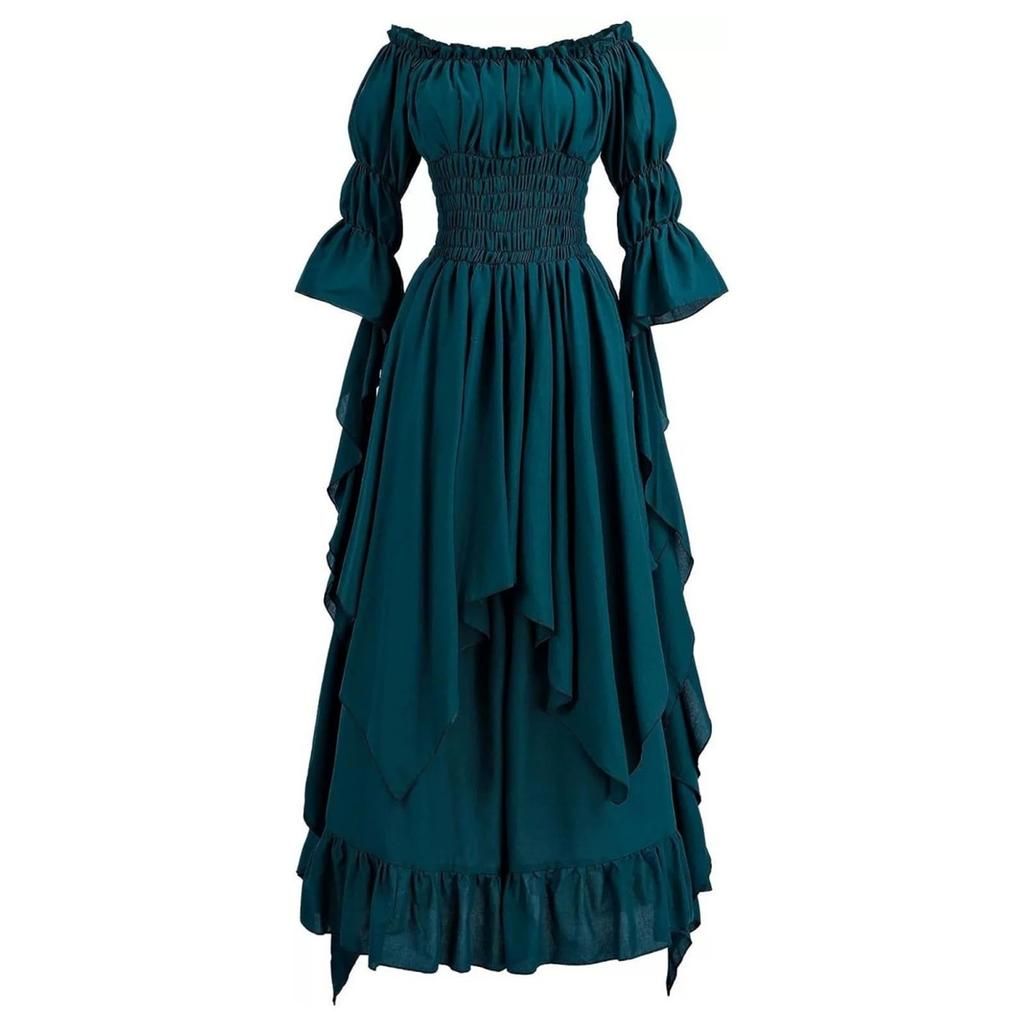 Qichenk Gothic Lolita Long Medieval European Lolita Long Princess Princess Party Plus Dress, Costume, Dress, Sleeves, Cosplay, Dress, Cute, Elegant,