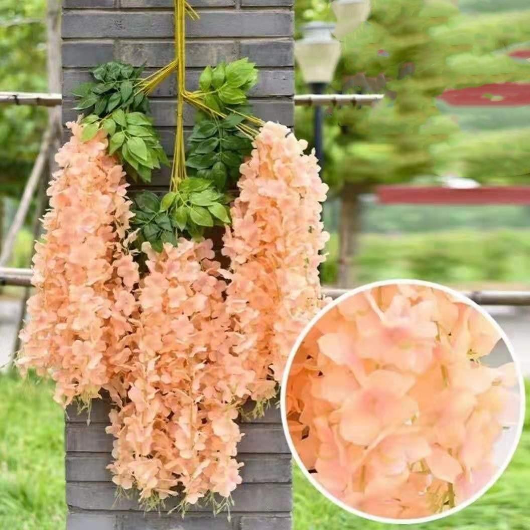 

12 ШТ/КОМПЛЕКТ Штучні квіти Гліцинія Висяча лоза для весільного саду Квітковий DIY Офісний декор для вітальні 12Pcs