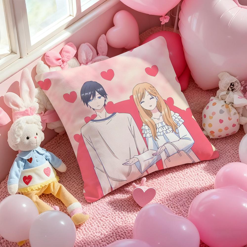 My Love Story with Yamada-kun At Lv999 Cushion Cover Pattern Printed Pillowcase for Living Room Sofa Cushion Cover&Bedroom Decor