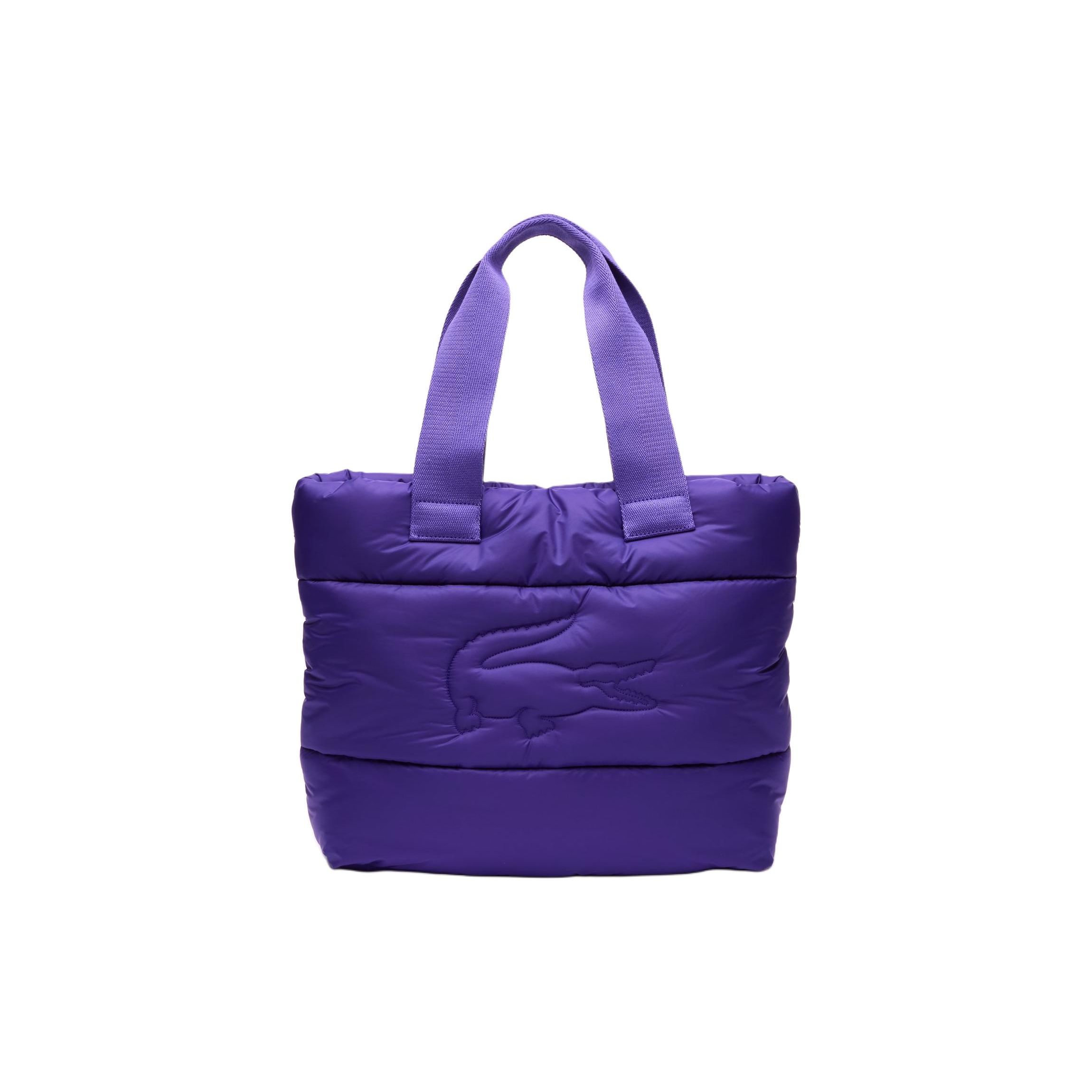 

Lacoste Logo Solid Color Minimalist Nylon Tote Shopping Bag Women tote bags Brazilian-Berry NU4352PZ-M57 BR Berry