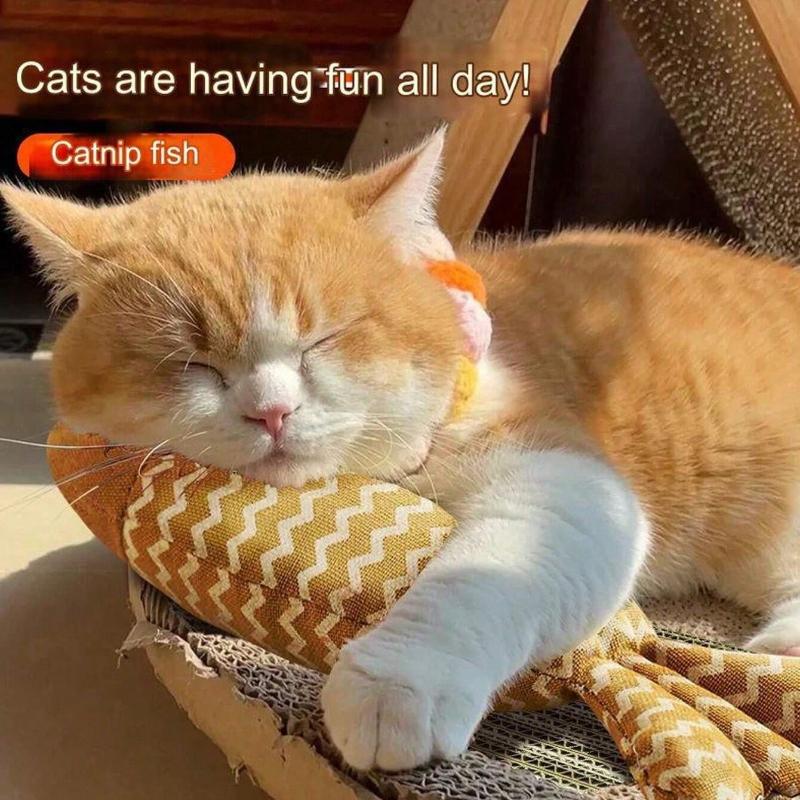 1pc Cat Toy Catnip Fish Pet Chew Bite Toys for Cats Funny Interactive Soft Simulation Fish Kitten Training Playing Toy Cat Supplies