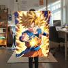 1 ks flanelová deka s potiskem Son Goku, Vysoce kvalitní pro všechna roční období, Domácí dekorace, Teplo a pohodlí, Perfektní jako vánoční dárky