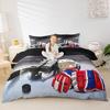 Erosebridal Ice Hockey Bedding Set Twin Hockey Player Duvet Cover for Kids Boys Girls Teens Juvenile Sports Game Comforter Cover Set Soft Mi