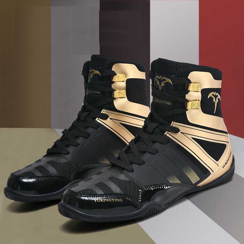 Pánské velké protiskluzové, odolné proti opotřebení, prodyšné, bezpečné, zápasnické boty, boxerské boty, dřepy