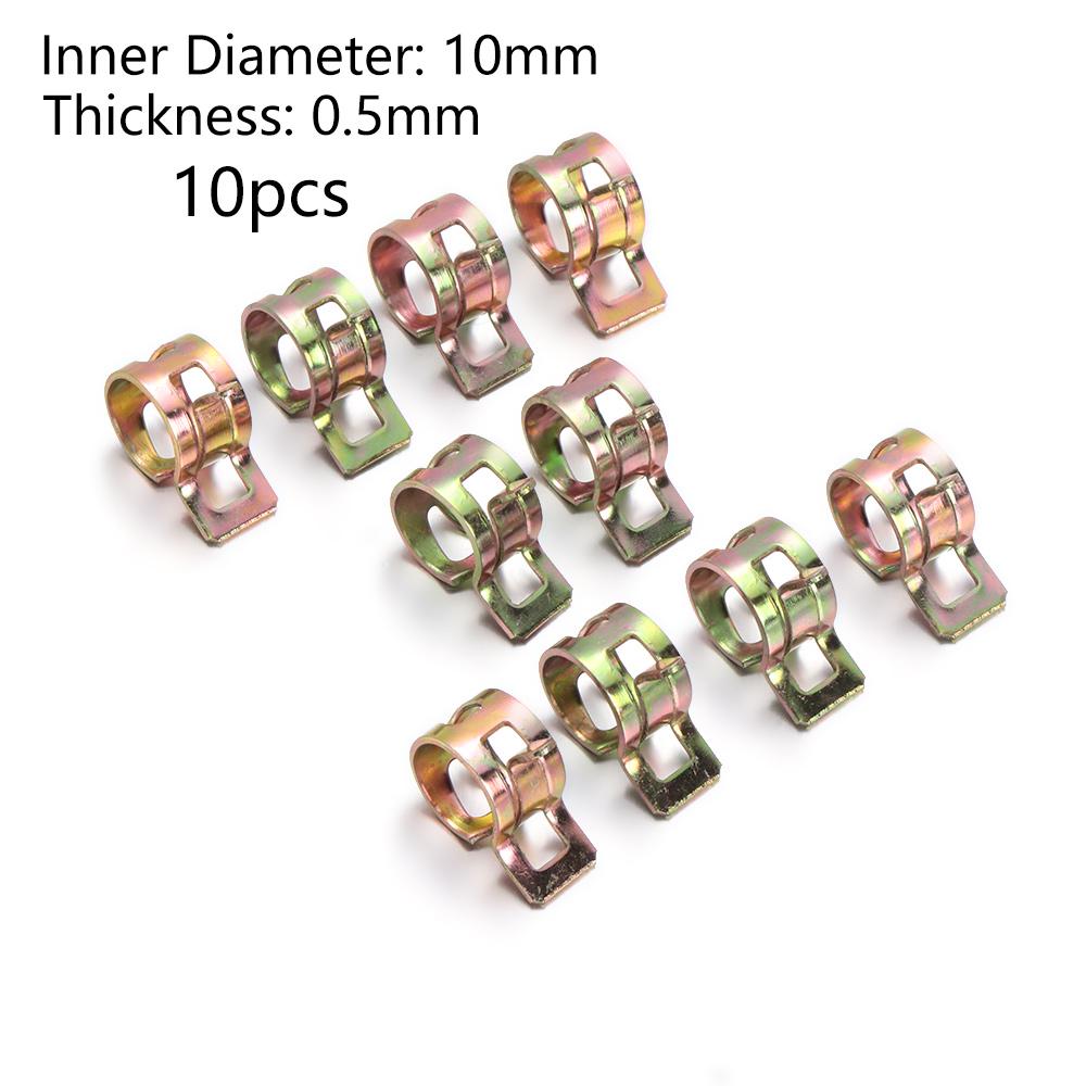 10Pcs Hot Galvanized 5-16mm Tube Clamp Fastener Fuel Oil Line Water Hose Pipe Spring Clips