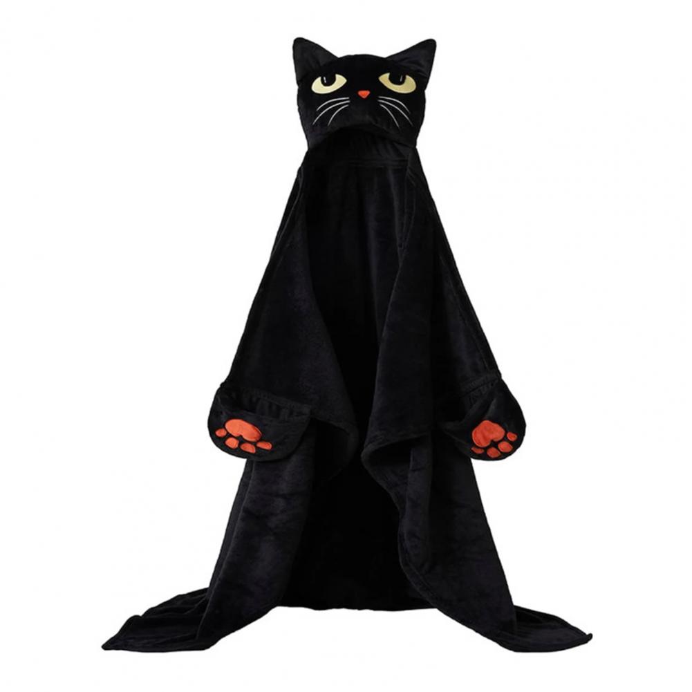 Unique Halloween Gift Idea Halloween Atmosphere Blanket Cozy Halloween Hoodie Blanket for Adults with Pocket
