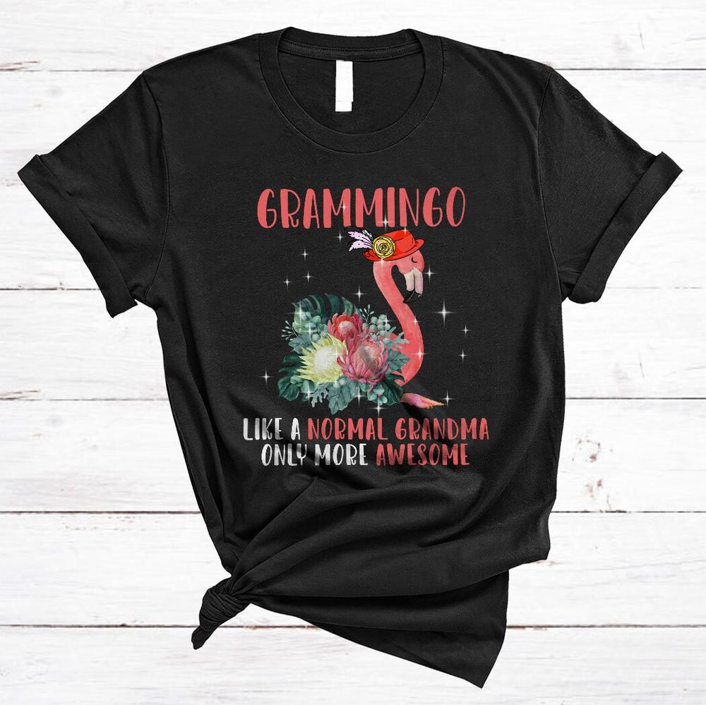 Grammingo Definition Only More Awesome Cute Flower Floral Flamingo Family Shirt 3XL