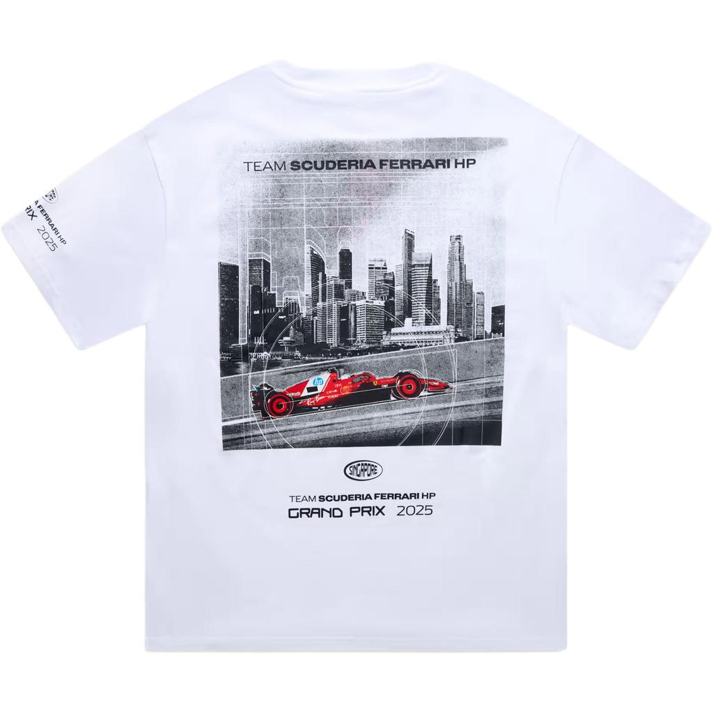 Puma Scuderia Ferrari Singapore Tee Logo Print Crew Neck Short Sleeve T-Shirt Men Tops 637867-02