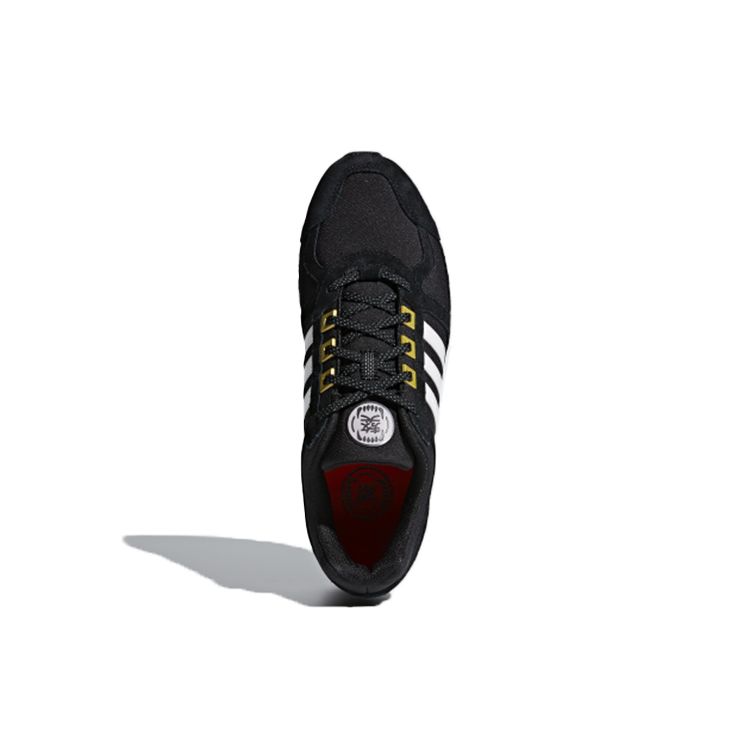 Adidas Equipment 10 Round Toe Lace-Up Fabric Non-Slip Breathable Low-Top Casual Running Shoes Men Sneakers Black White DA8997