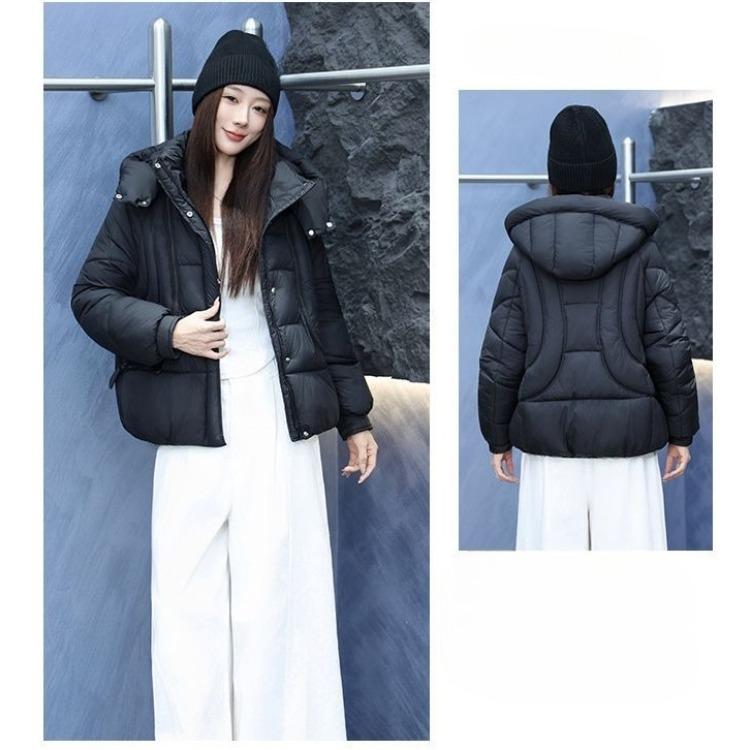 Winter Thickened Puffer Coat for Women Short Warm Quilted Jacket Loose Fit Petite