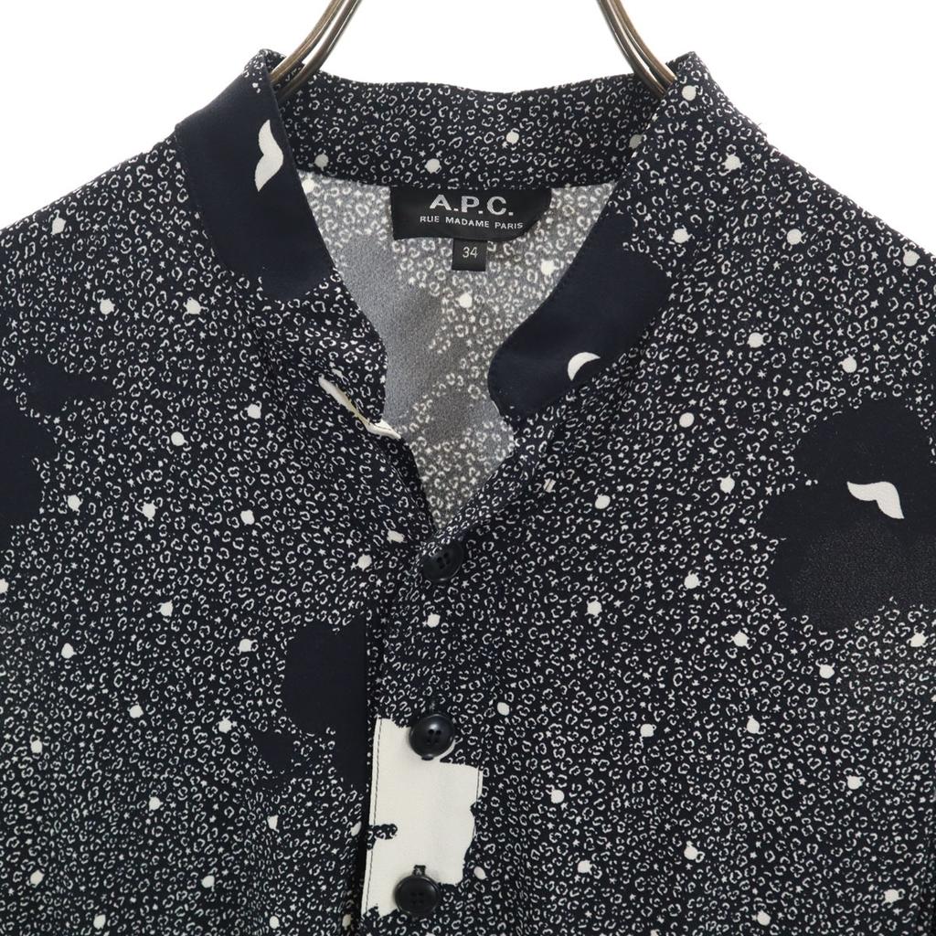 A.P.C. Floral Five-quarter Sleeve One Piece 34 Black Series Women Used