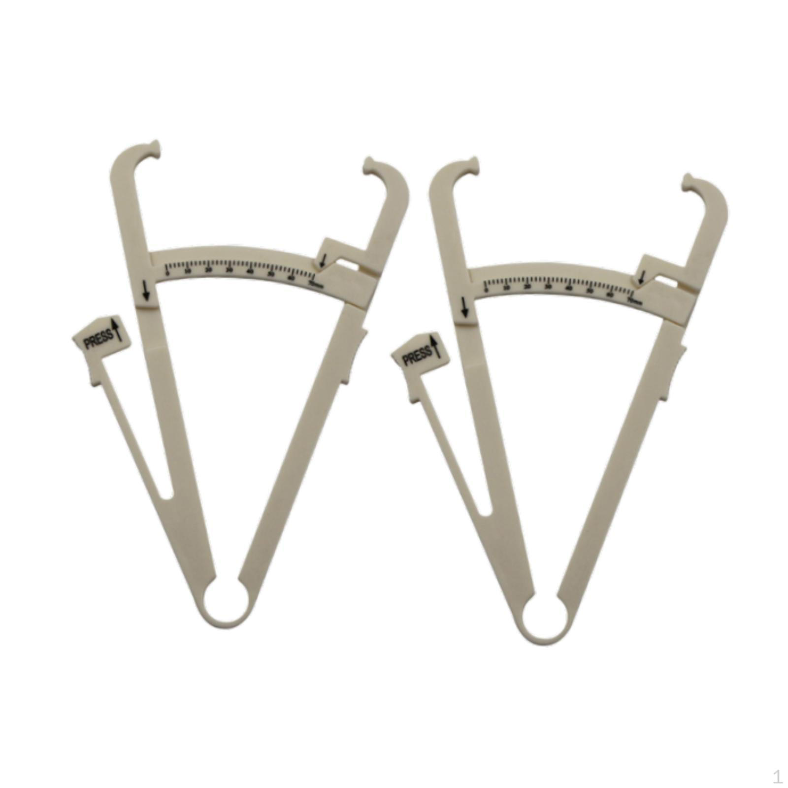 

2 Калипера для тела, Устройство для измерения кожной складки для тренировок, Личный инструмент. White Single Scale