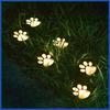 3pcs Solar Powered Dog Paw Print Lights Outdoor Waterproof Gifts for Pet Lovers for Garden Patio Yard Walkway Driveway Decor